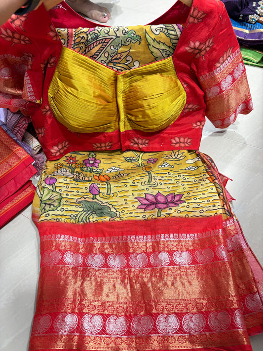 #mangalgirisaree #pattern blouse#blouse size 32 to 42 size adjustable