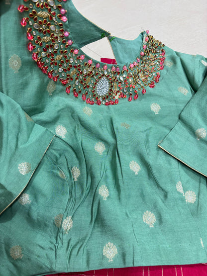 #matkasilksaree #maggamblouse