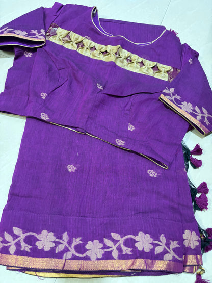 Jamdani soft leninsaree #patternblouse