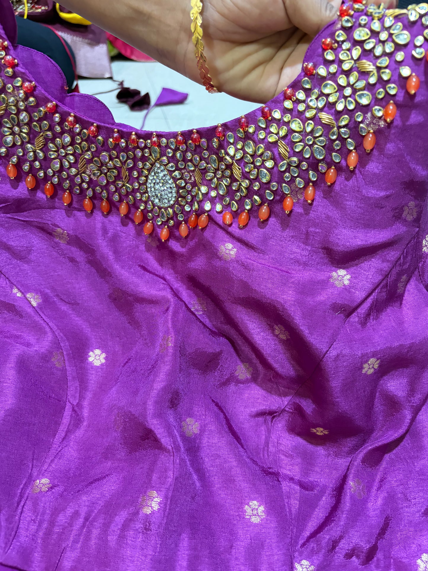 #mushroosilksaree #sareewithmaggamblouse