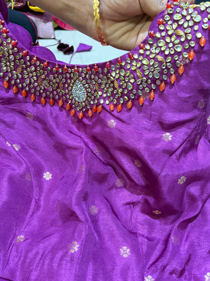 #mushroosilksaree #sareewithmaggamblouse