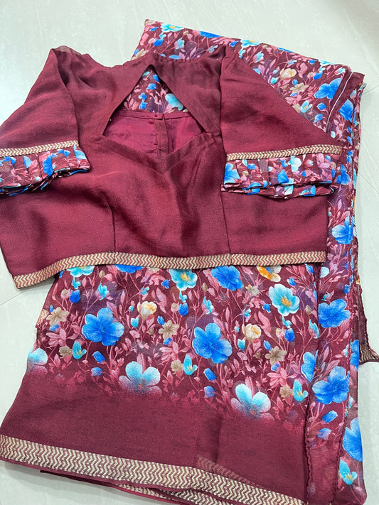 #puregeorgettesaree #blouse patterns