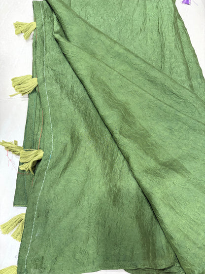 Chinnon plan saree with work blouse