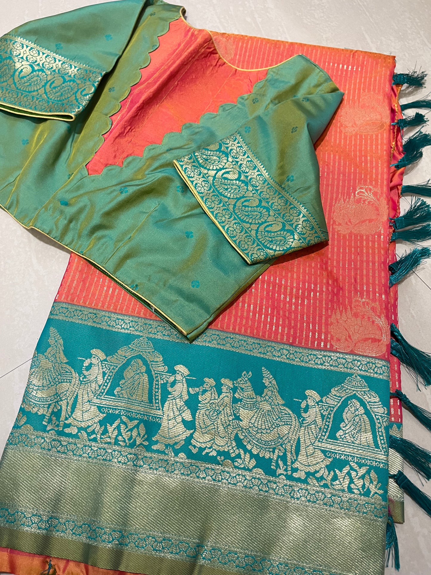#pallakidesignsaree with bueatiful saree #softpattusaree