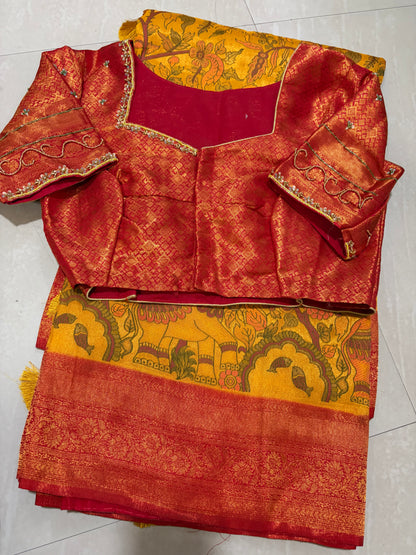 Banaras saree #maggamwork blouse