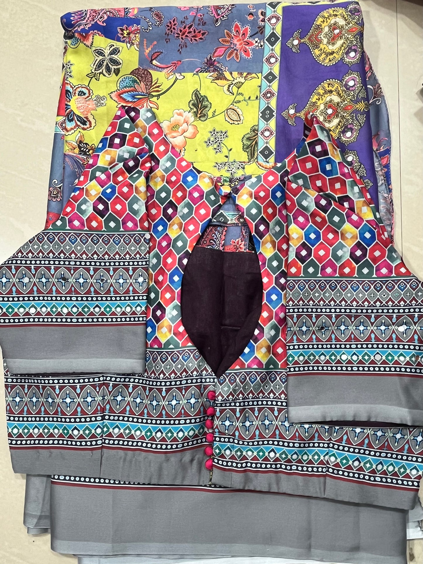 Crape saree with designerblouse