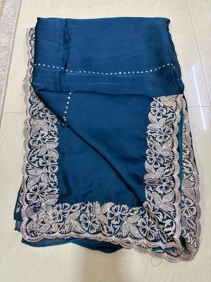 Space silk saree