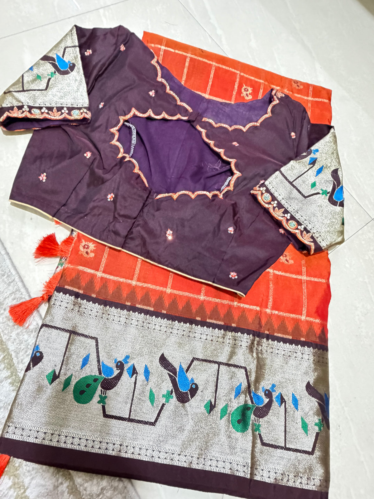 #narayanpetsaree #maggam blouse