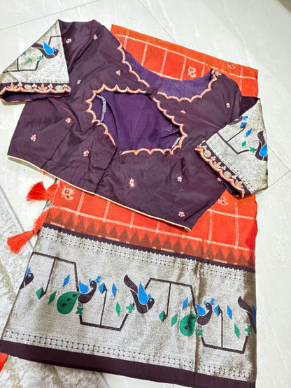 #narayanpetsaree #maggam blouse