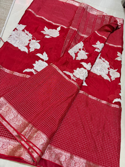#purechinnonsaree #saree with embroidery work #blousepattern