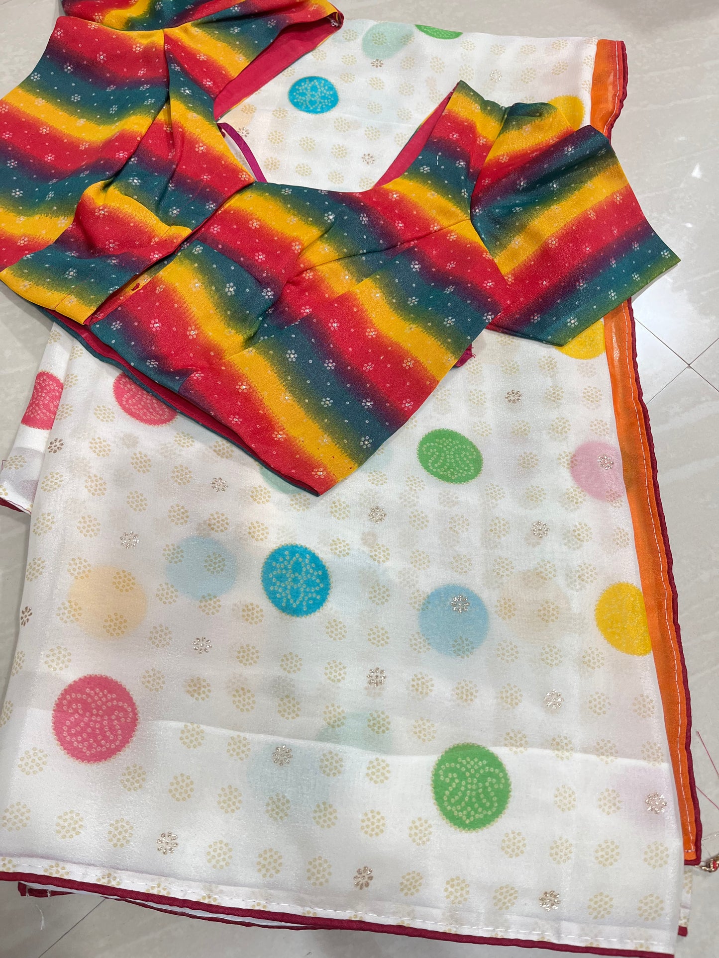 #glassgeorgettesaree