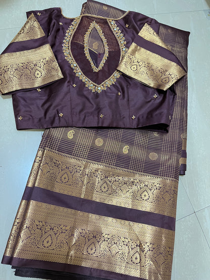 #kanchipattusaree #maggamworkblouse