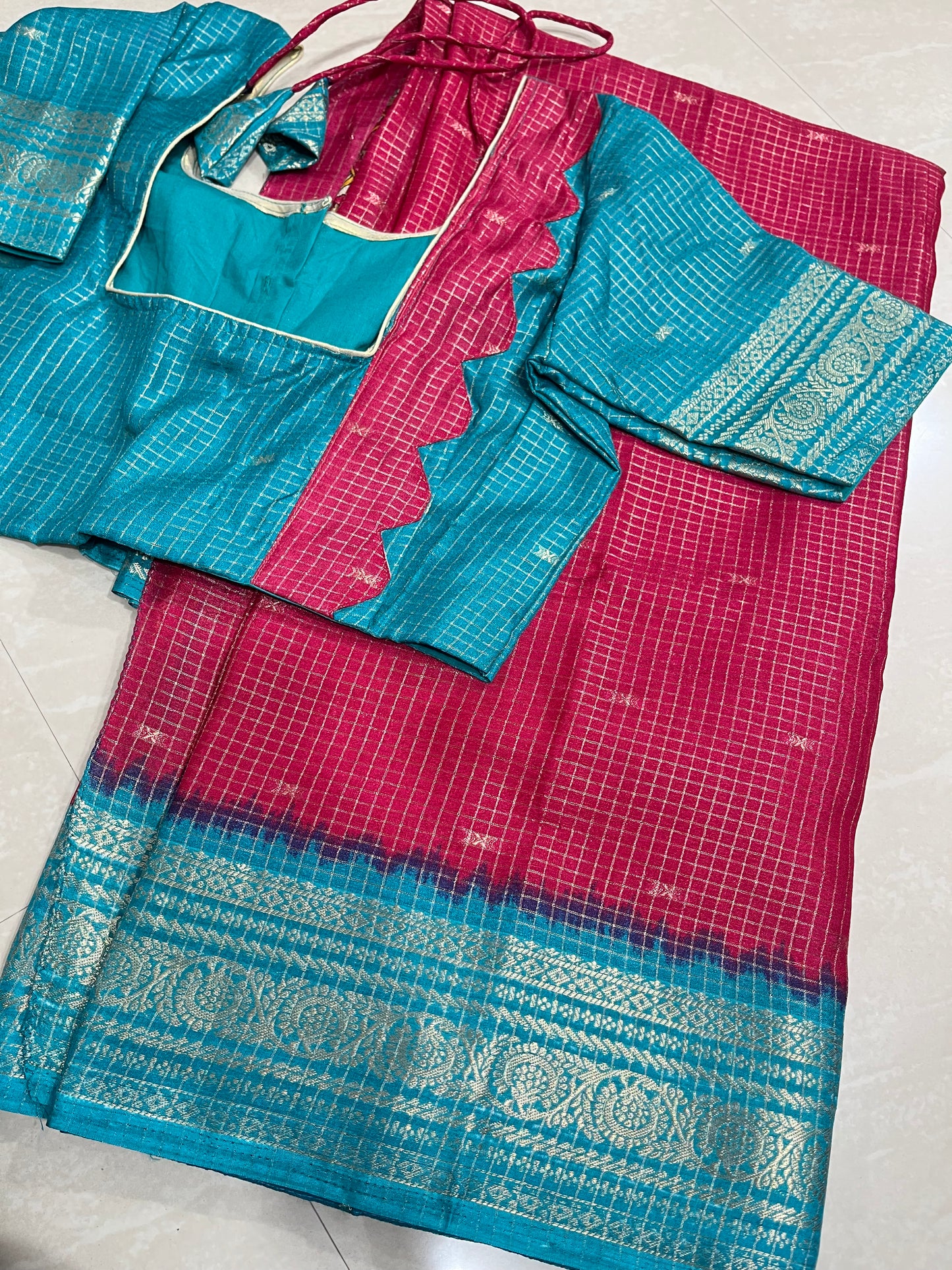 #mysoresilksarees #checks pattern