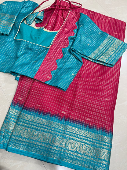 #mysoresilksarees #checks pattern