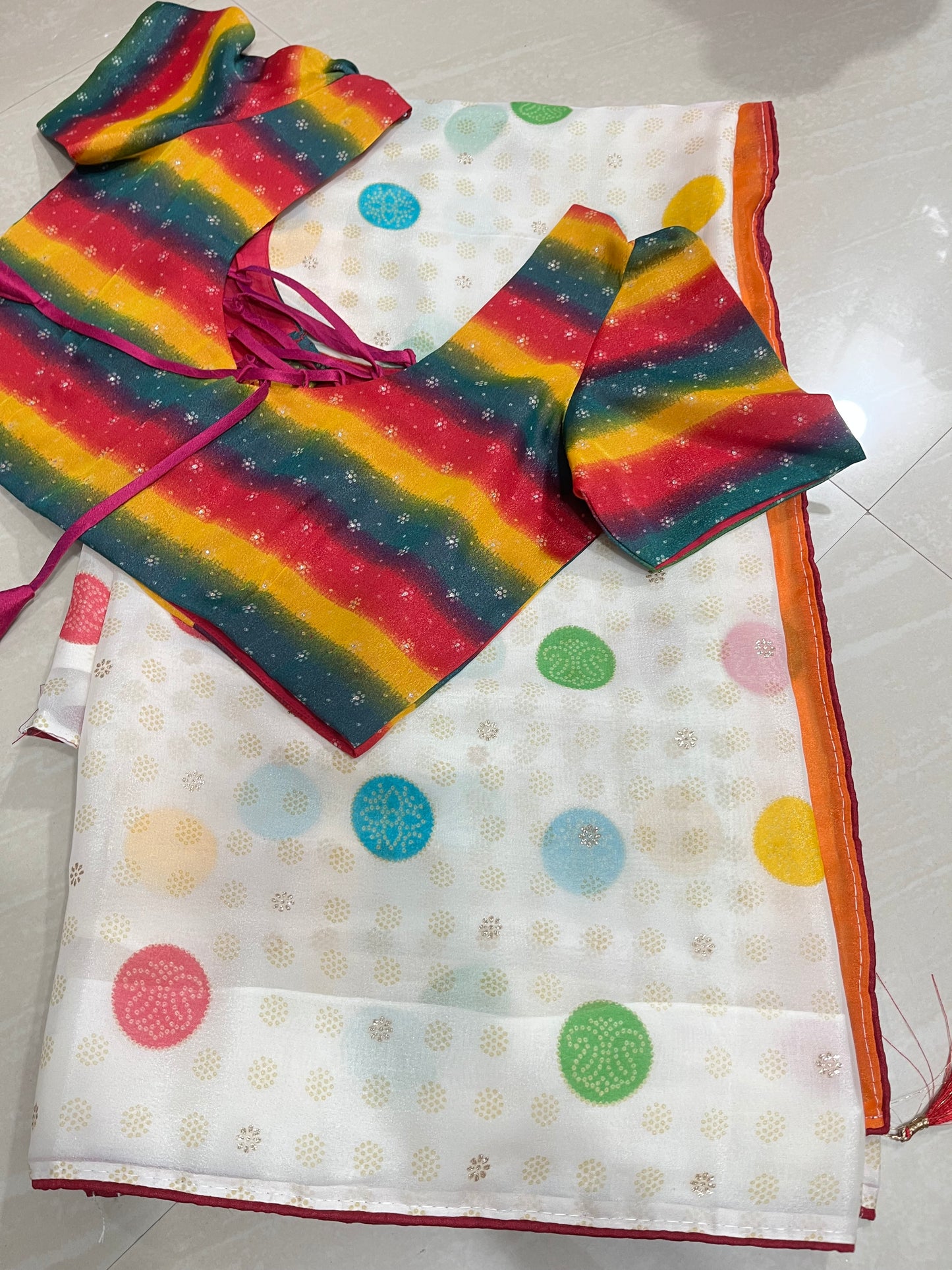 #glassgeorgettesaree