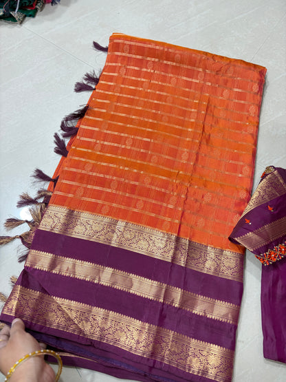 #purekanchipattusaree #designermaggam blouse