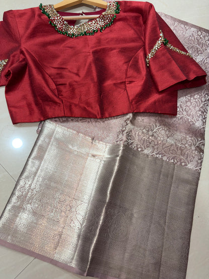 #purekanchi pattu saree #maggamblouse designer #