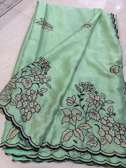 Glass Georgette saree #designerblouse
