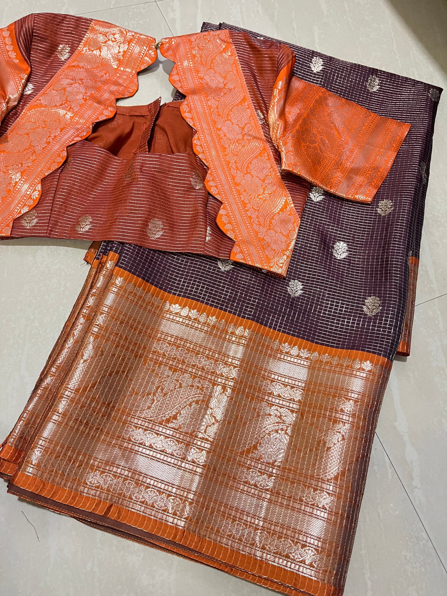 #vintagestylesaree #kanchiborder #patternblouse