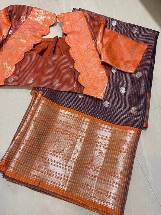 #vintagestylesaree #kanchiborder #patternblouse