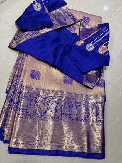 Kanchi pattu saree #maggam patternblouse