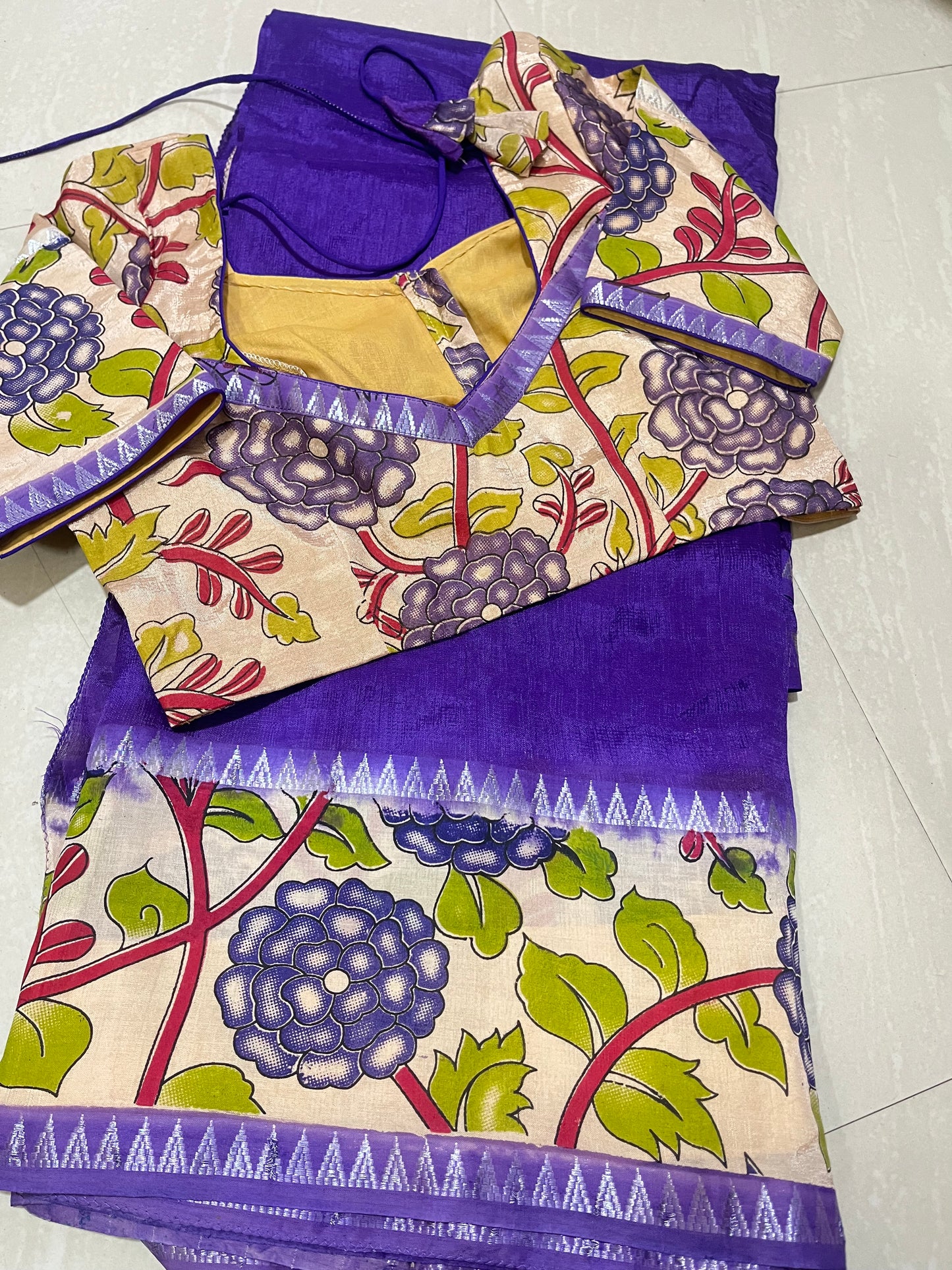#mangalgirisaree #kalamkariblouse