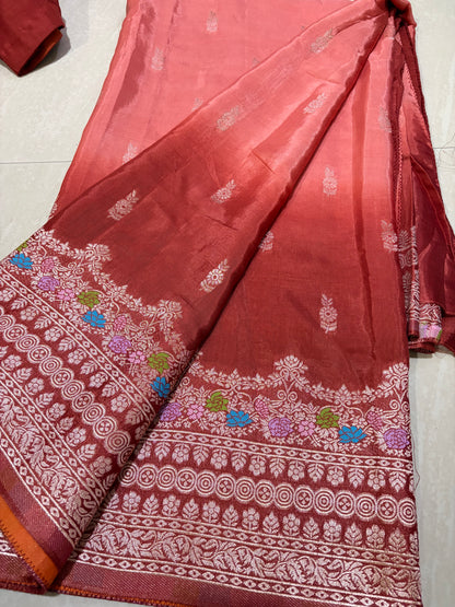 #mushroosilksaree #maggamblousepattern