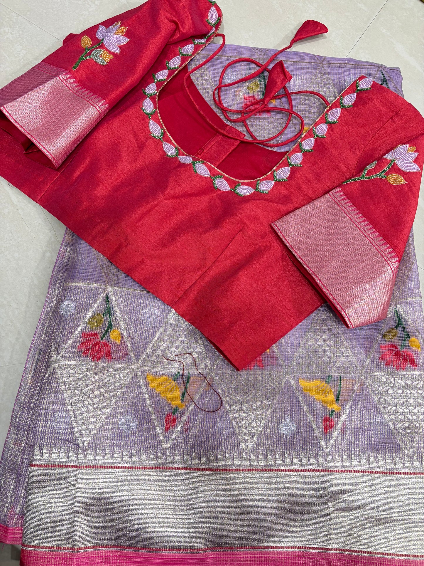 #kotasaree with tissue #pattuwearsaree #maggamwork