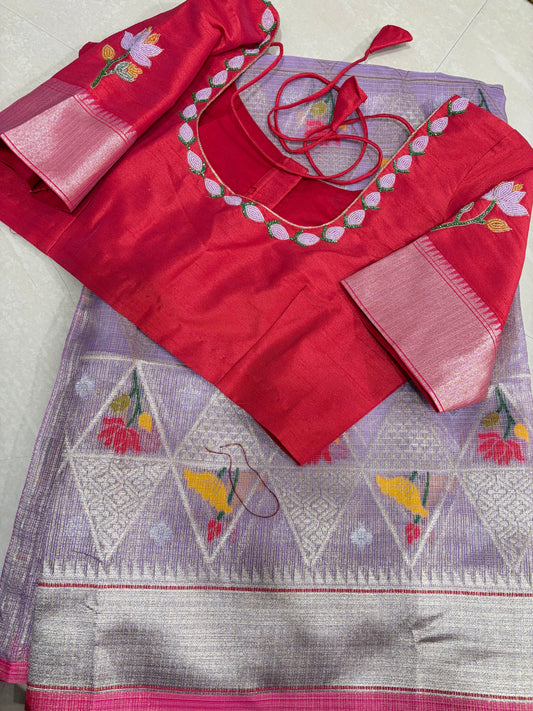 #kotasaree with tissue #pattuwearsaree #maggamwork