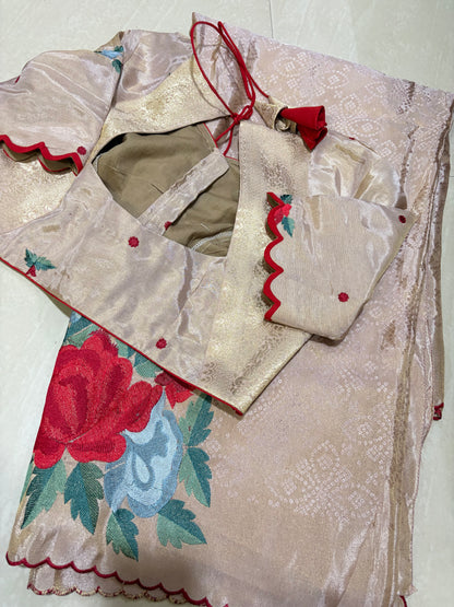 #puretissuesaree #blousepattern #elegantlook