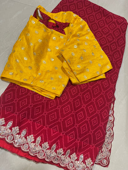 #puregeorgettesaree #patternblouse