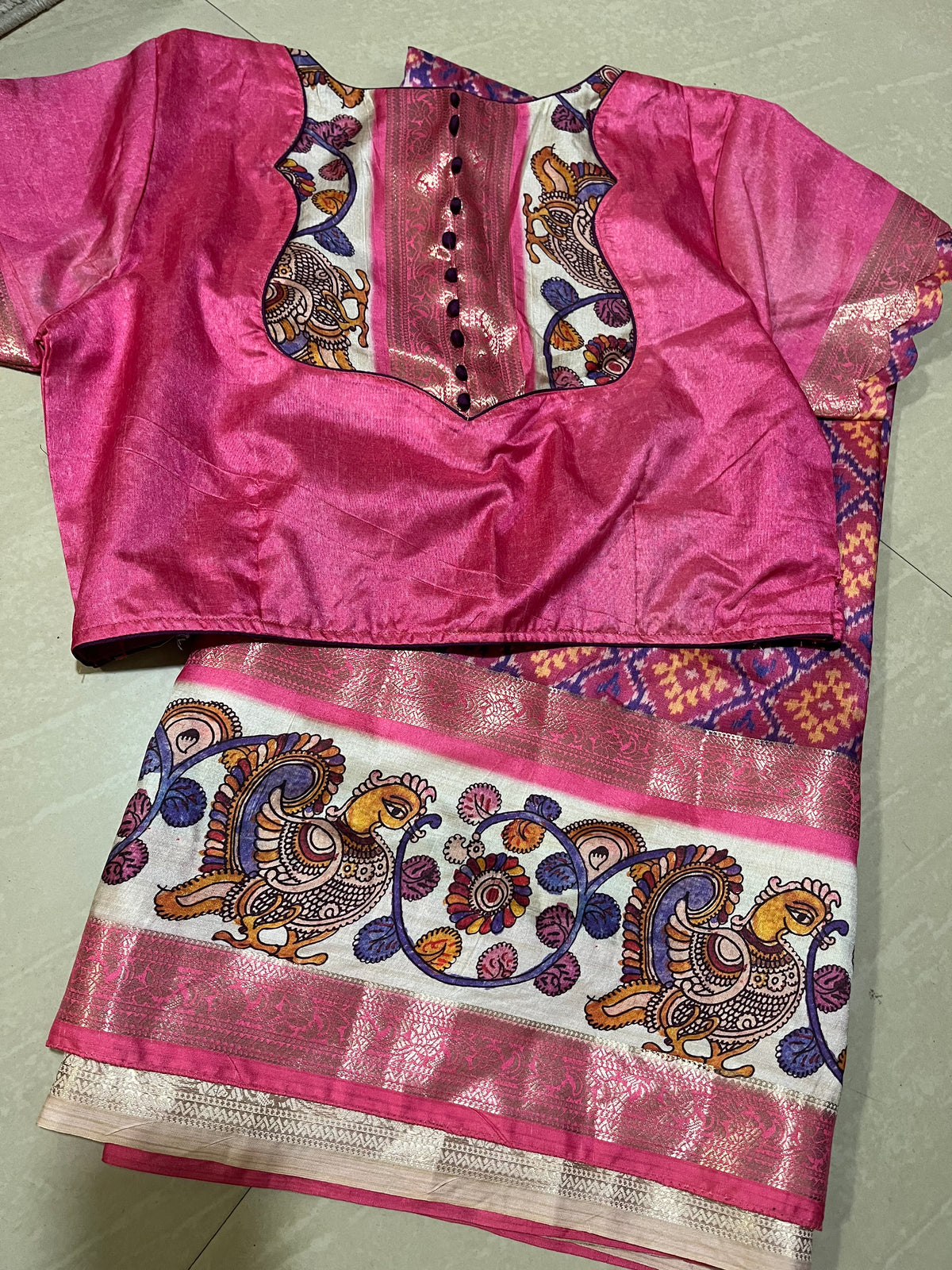 #patoladesign #kalamkaridesign #patternblouse
