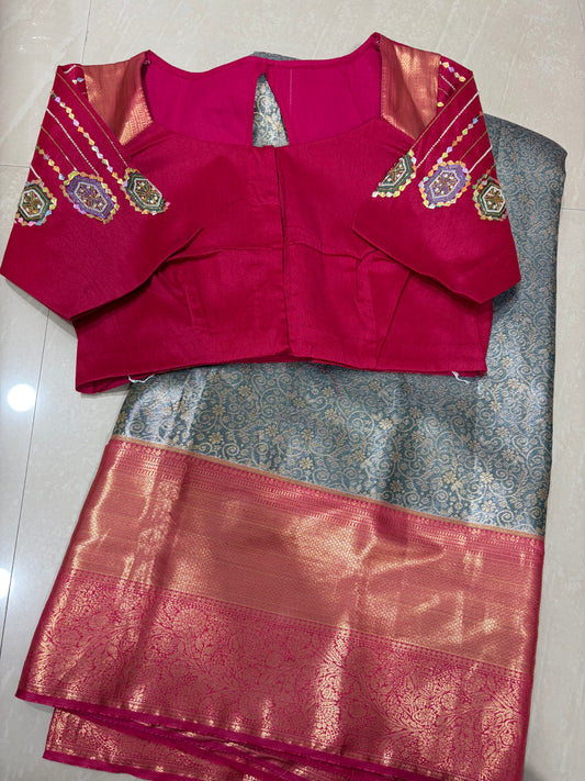 #kanchi pattu saree