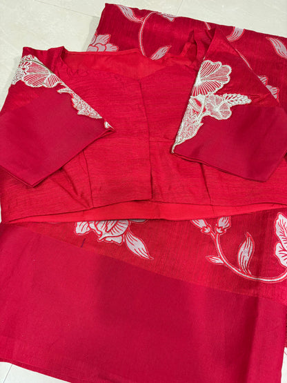 #designersaree #computerwork #aplicwork saree #purejute