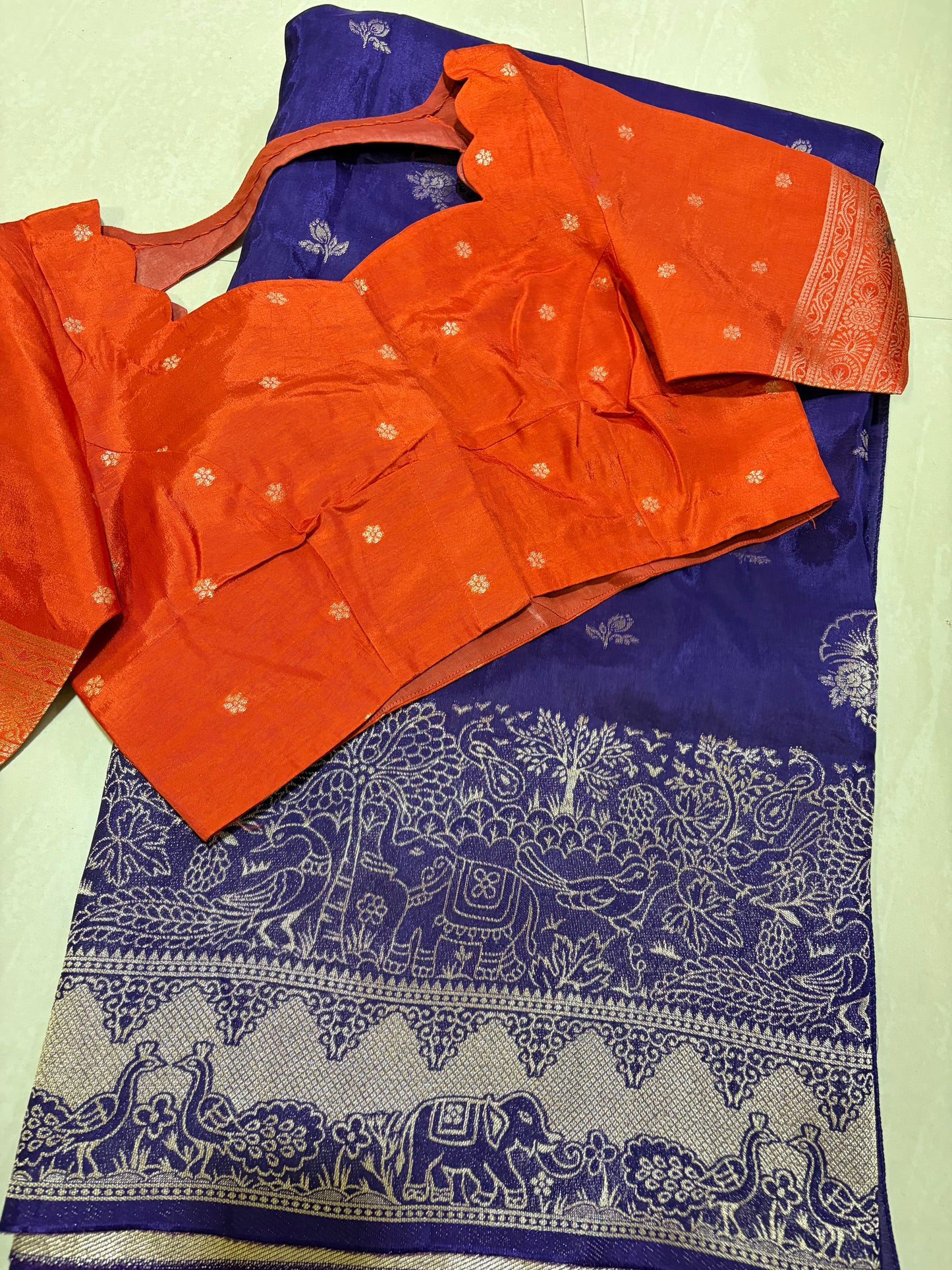 #mushroomsilksaree #patternblouse