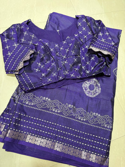 #tassursilksaree #uniquestyle #patternblouse