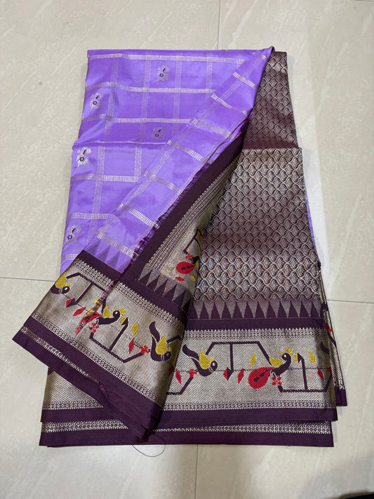 # Narayanapet pattusaree# purple colour