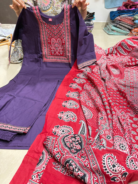 #Et1001 #cottondress #ajurakprint