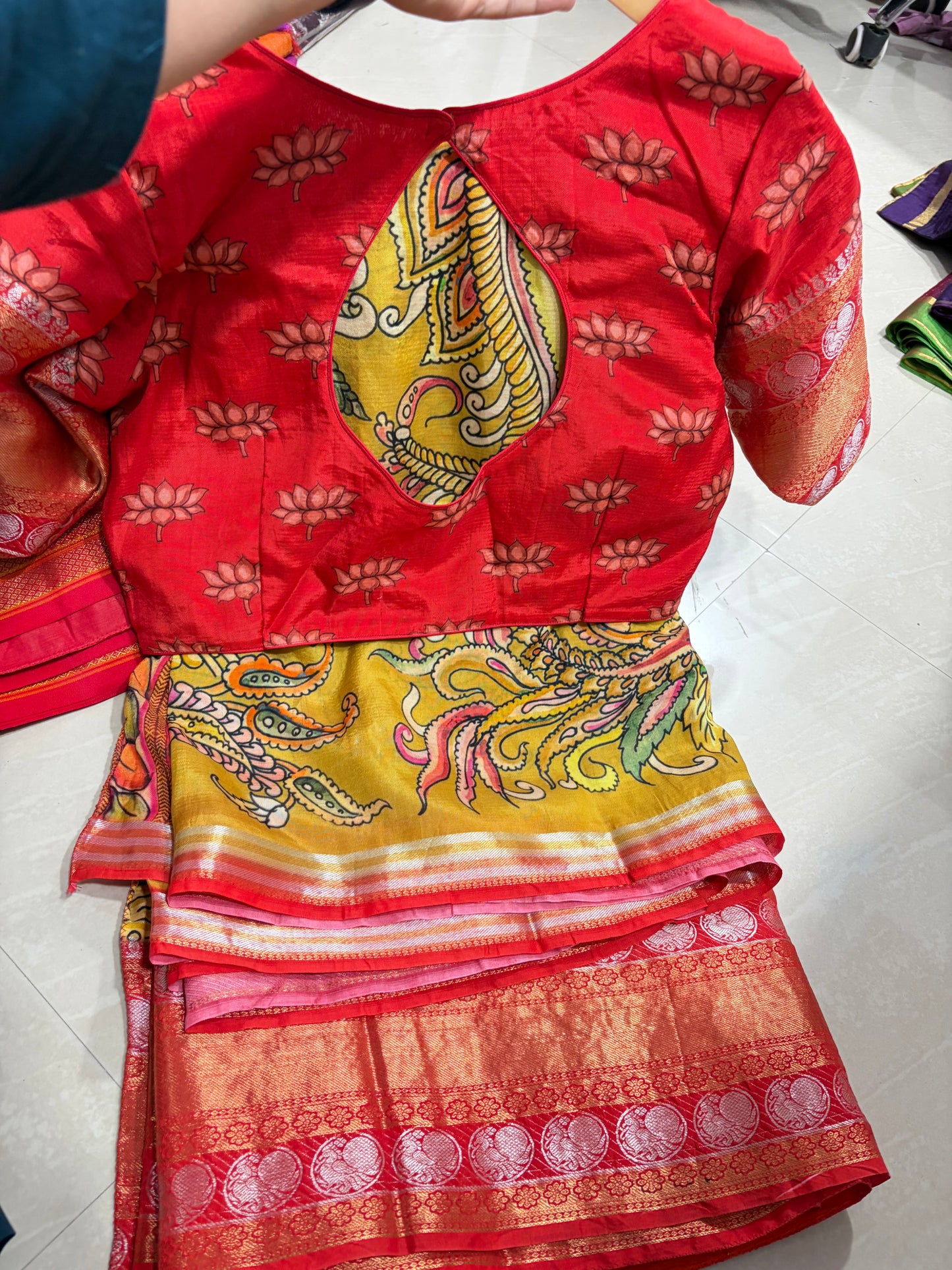 #mangalgirisaree #pattern blouse#blouse size 32 to 42 size adjustable