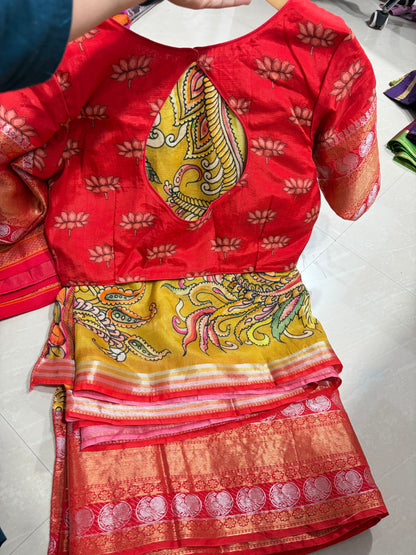 #mangalgirisaree #pattern blouse#blouse size 32 to 42 size adjustable
