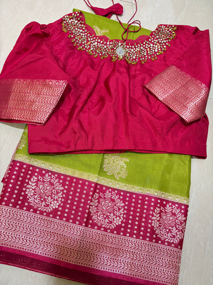 #mushroosilksaree #goodquality #maggamblouse