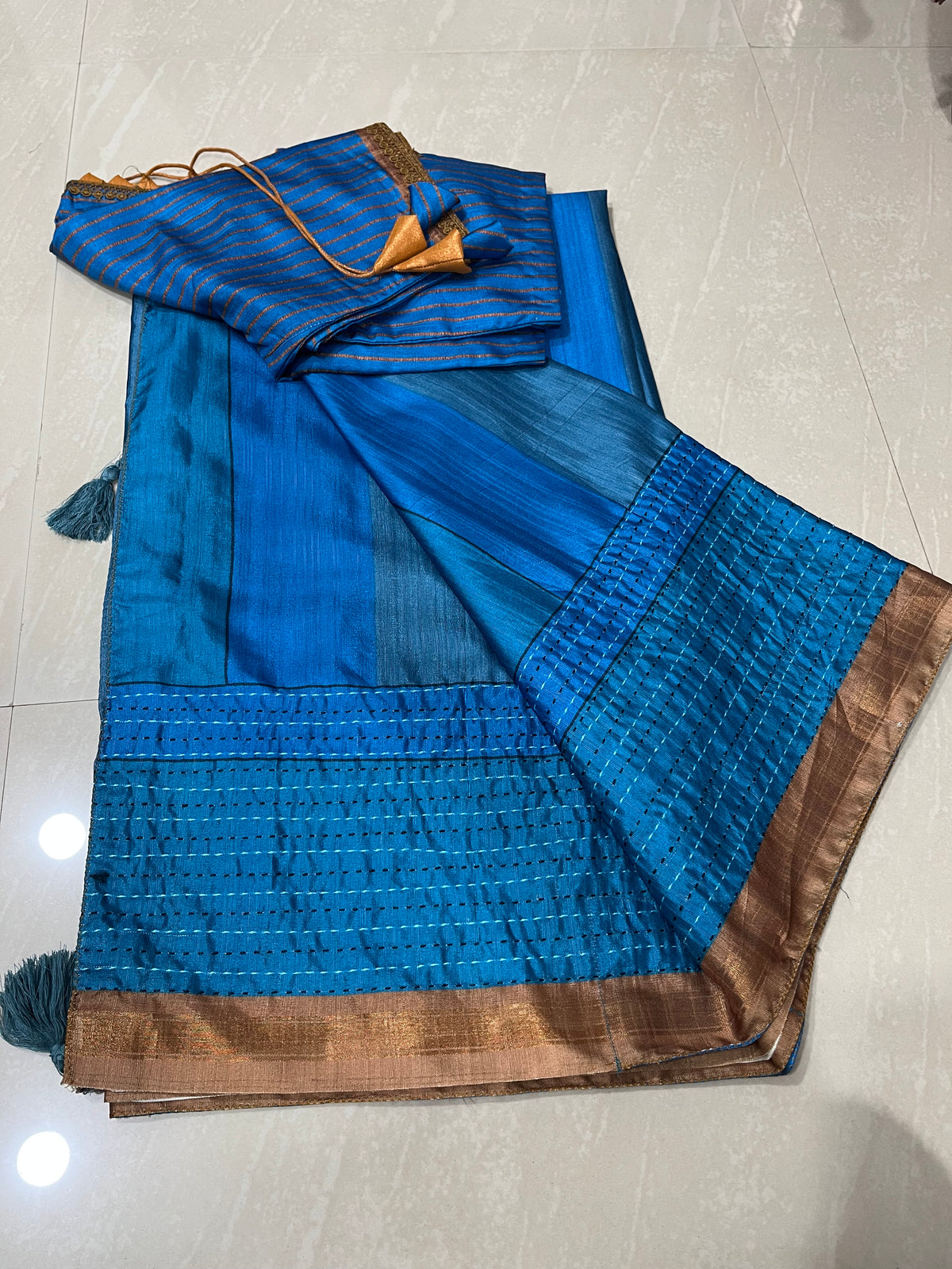 #softtussarsaree #patternblouse