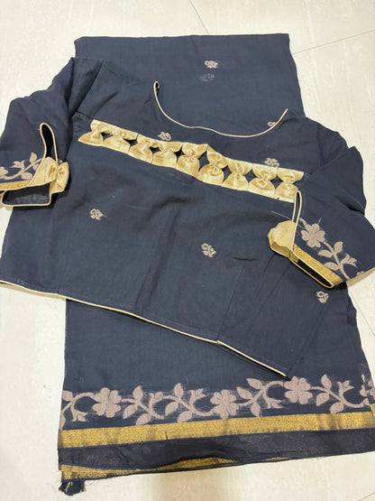 #jamdhanicottonsaree #petternblouse