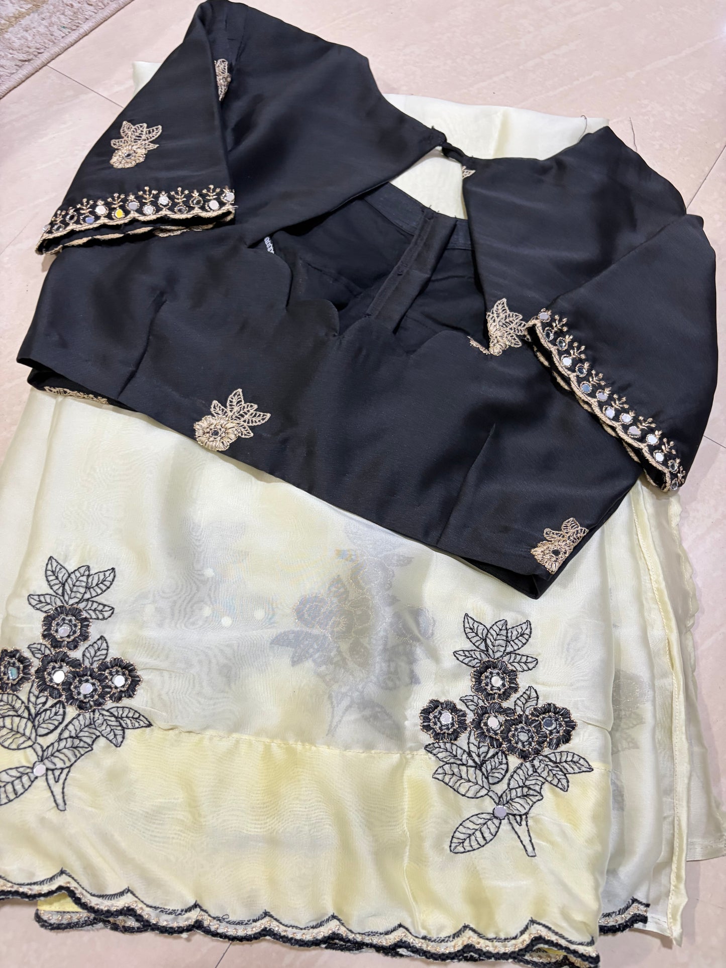 Glass Georgette saree #patternblouse