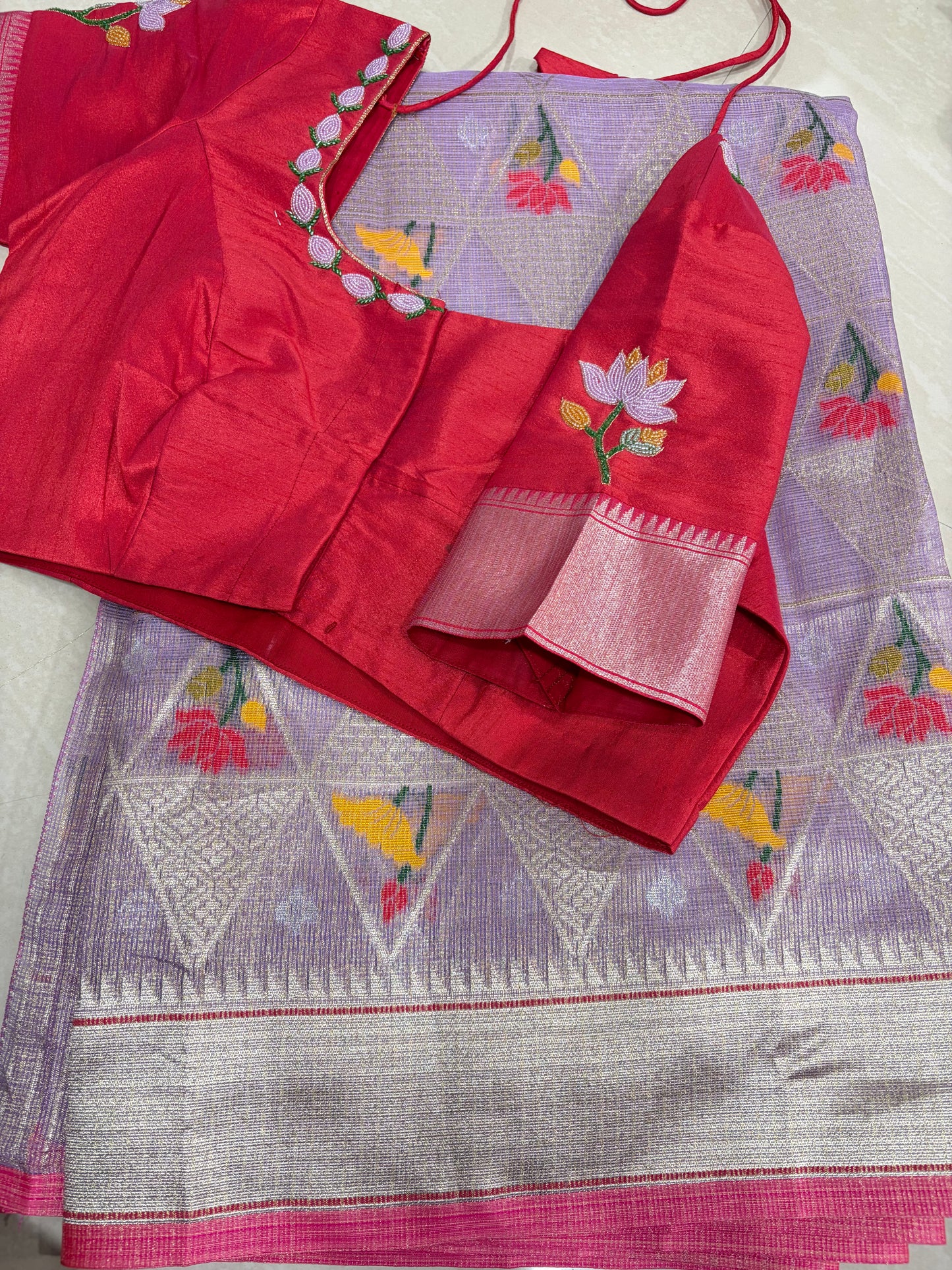 #kotasaree with tissue #pattuwearsaree #maggamwork