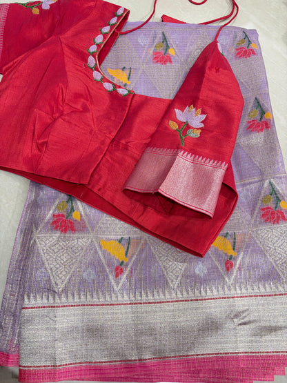 #kotasaree with tissue #pattuwearsaree #maggamwork