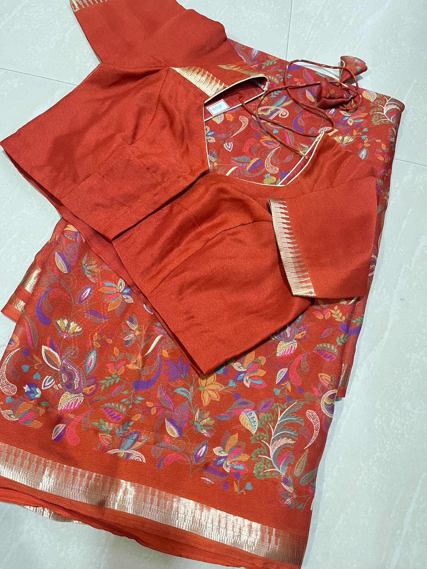 #glassgeorgettesaree #blousepattern