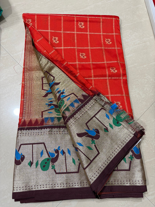 #Narayanapet pattu saree# bright red