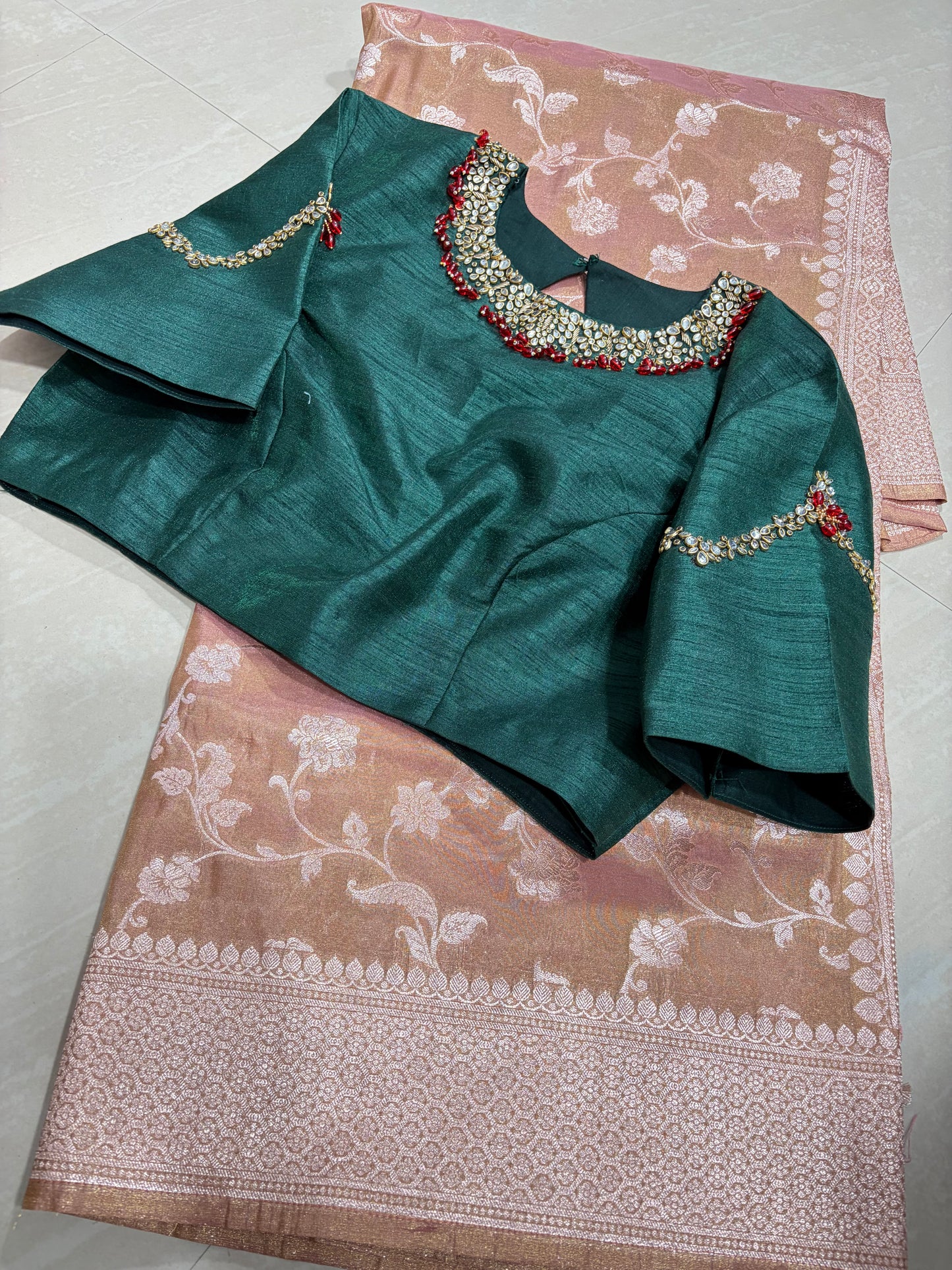 #banarasitissue saree #maggamblouse