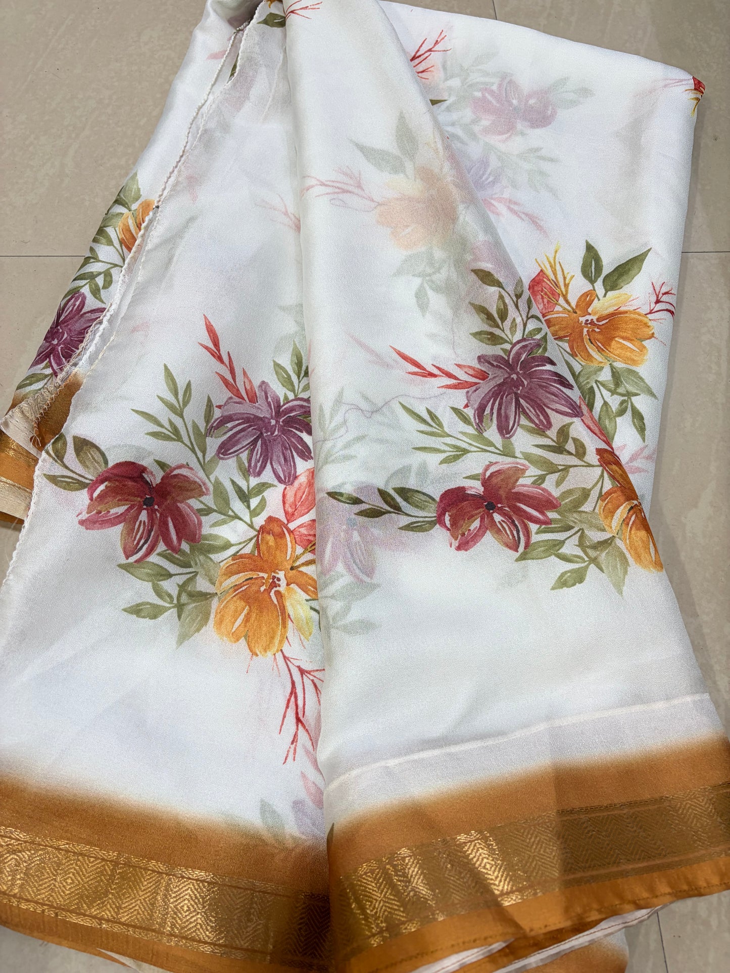 #glass Georgette saree #patternblouse